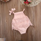 Newborn Baby Girls Lace Summer Sleeveless Romper Cotton Jumpsuit Outfit Sunsuit Flower Clothes