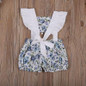 Newborn Baby Girls Clothes Tops Floral Romper Short Sleeve Backless Cute Jumpsuit Outfits Sunsuit Clothing Baby Girl 0-24M
