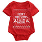 Newborn Baby Girls Boys Christmas Romper Santa Claus Bodysuit snowflakes Jumpsuit baby Outfit Set Christmas Costume