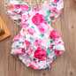 2PCS Newborn Baby Girls Floral Clothing Ruffles Skirted Kids Jumpsuit Headband Infant Bebes Sunsuit Outfits Clothes