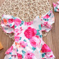 2PCS Newborn Baby Girls Floral Clothing Ruffles Skirted Kids Jumpsuit Headband Infant Bebes Sunsuit Outfits Clothes