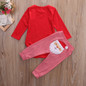 2Pcs Newborn Baby Girls Boys Christmas Clothes Santa Claus Romper +Pants Outfits Long Sleeve Kids Boy Girl Clothes 0-18M