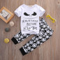2pcs Newborn Baby Boys Girls Clothes Infant Toddler Short Sleeve T-shirt Tops + Pants Leggings Outfit Kids Clothing Set 0-18M
