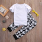 2pcs Newborn Baby Boys Girls Clothes Infant Toddler Short Sleeve T-shirt Tops + Pants Leggings Outfit Kids Clothing Set 0-18M