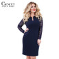 6XL Sexy Blue Lace Dress Women Plus Size Dresses Large Size Bodycon Party Dress Spring Dress 2018 New Elegant Big Size Vestido