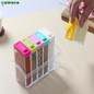 6pcs Spice Jar Seasoning Can Sugar Bowl Transparet Plastic Bottles Set Salt Condiment Cruet Spices Storage Box Kitchen Tools