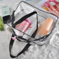 3pcs Transparent Clear Cosmetic Bags Waterproof PVC Makeup Bags Travel Organizer Beauty Case Toiletry Bag Bath Wash Make Up Box
