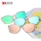 H 2017 new women's sunglasses women sun glasses Vintage retro big frame Brand design Metal mirror lens oculos de sol feminino