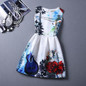 2XL Hot New Brand Spring Summer Plus Size Women Print Floral Vest Dress Sleeveless A Line Party Fashion Dresses Vestido De Festa