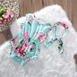 2Pcs/Set Newborn Infant Baby Girl Floral Romper Sleeveless Tassel Jumpsuit +Headband Sunsuit Outfits Clothes