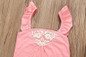 2Pcs/Set Lace Newborn Infant Baby Girls Lace Romper Tops+ Floral Shorts Pants Outfits Set Clothes