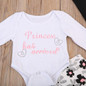 Newborn Kid Baby Girl Floral Clothes Long Sleeve Jumpsuit Romper +Floral Pants +Hat Outfit Clothing 0-24M