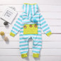 Newborn Infant Baby Boy Girl Clothing Cute Hooded Clothes Romper Long Sleeve Striped Jumpsuit Baby Boys Outfit