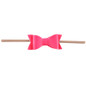 Newborn Girls Nylon Headband Leather Hair Bows Bowknot Headwear For Kids Children Hair Accessories Boutique Elastic Hair Band