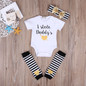 3Pcs baby girls clothes Casual Clothing Sets Cotton Newborn Baby Girl Romper Jumpsuit +headband +warm legging Outfits Clothes