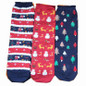 3Pairs Women Short Sock Cartoon Christmas Theme Box Gift Santa Claus Elk Funny Women Socks Winter Warm Stretchy Cotton Sock Meia