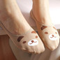 cute harajuku print cat/rabbit/bear socks women summer korean animal funny socks girl low cut ankle socks invisible slippers