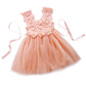 Cute Girl Tutlle Dress Solid Baby Girls Princess Lace Flower Tulle Gown Formal Party Dress Sundress Children Dresses