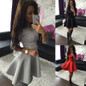 KAYWIDE Fashion Women's 3/4 Sleeve Sexy Spring Women Dress Bodycon Ruffles O Neck Office Dresses Ladis Empire Vestidos