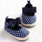 Cute Bowknot Polka Dots Newborn Baby Girl Shoes Prewalker First Walkers Infant Kids Girls Soft Sole Shoes Lovely Sneakers 2016