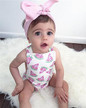 Newborn Toddler Infant Baby Girl Watermelon Sleeveless Romper Jumpsuit +Headband Outfit Sunsuit Clothes
