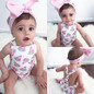 Newborn Toddler Infant Baby Girl Watermelon Sleeveless Romper Jumpsuit +Headband Outfit Sunsuit Clothes