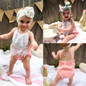 Newborn Toddler Baby Girls Tassels Strap Romper Jumpsuit Outfit Clothes baby girl romper baby jumpsuit newborn clothing 2016