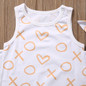 Newborn Toddler Baby Girl Boy Clothing Romper Sleeveless Jumpsuit Letter Infant Clothes Outfit Sunsuit