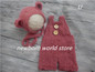 newborn photography props mohair Bear hat and mohair pants