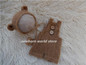 newborn photography props mohair Bear hat and mohair pants