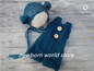 newborn photography props mohair Bear hat and mohair pants