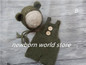 newborn photography props mohair Bear hat and mohair pants