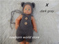 newborn photography props mohair Bear hat and mohair pants