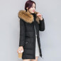 JOLINTSAI Winter Women Coat Jacket Warm Woman Parkas Winter Overcoat With Faux Fur Collar 2017 New Female Clothing