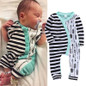 Infant Baby Girl Boy Clothes Rompers Long Sleeve Stripe Cute Romper Jumpsuit Outfits Baby Boys Girls Clothes