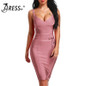 INDRESSME 2017 Women's Bandage Dress New Sexy Spaghetti Strap Deep V Backless Fashion Dress Bodycon Femme Vestidos Club Party