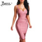 INDRESSME 2017 Women's Bandage Dress New Sexy Spaghetti Strap Deep V Backless Fashion Dress Bodycon Femme Vestidos Club Party