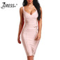 INDRESSME 2017 Women's Bandage Dress New Sexy Spaghetti Strap Deep V Backless Fashion Dress Bodycon Femme Vestidos Club Party