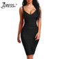 INDRESSME 2017 Women's Bandage Dress New Sexy Spaghetti Strap Deep V Backless Fashion Dress Bodycon Femme Vestidos Club Party