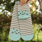 3D  Animals Striped Cartoon Women Cat Footprints Cotton Socks Women Girls Floor Length Socks meias