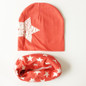 Baby Hat Star Pattern Baby Cap Scarf Cotton knitted Winter Children's Hats Caps