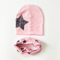 Baby Hat Star Pattern Baby Cap Scarf Cotton knitted Winter Children's Hats Caps