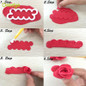 Delidge 3pcs/set Rose Flower Cookie Cutter Fondant Cake Decorating Tools Sugarcraft Biscuit Cutter for Kitchen Baking Tool