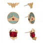 DC Comics Wonder Woman 3 Pair Stud Earrings