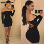 Wantmove 2018 summer dress sexy back lace up off the shoulder mini dress women bodycon club dresses fashion vestidos XD951