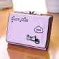 Wallet Female Cat Anime Women Purses Leather Cute Trifold Slim Wallets Short Card Holder Coin Purses Small Korean Women Wallets