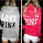 Love Pink Hoodie Women Casual Harajuku Hoodies Women Vs Pink Kpop 2017 Spring Moletom Feminino Polerones Mujer P55 Z15