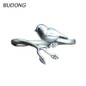 BUDONG Bird on the Tree Leaf Design Finger Ring Open Resizable Party Ring Fine Jewelry Retro 925 Sterling Silver Rings for Women