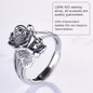BUDONG 2017 Vintage Lotus Leaf Resizable Adjustable Silver Ring Fine Jewelry Retro Thailand 925 Sterling Silver Rings for Women