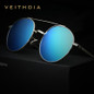 Veithdia Brand sunglasses men Polarized Coating Mirror Eyewear Round Sun glasses For men lunettes de soleil homme3617
